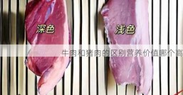 牛肉和猪肉的区别营养价值哪个高