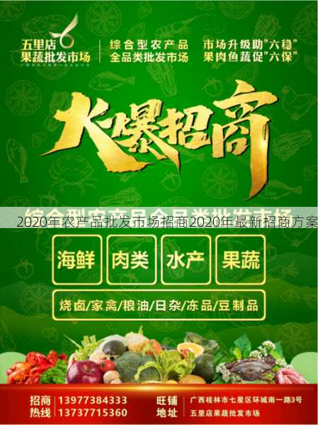 2020年农产品批发市场招商2020年最新招商方案第1张-蔬菜基地绿色种植产业带 2020年农产品批发市场招商2020年最新招商方案